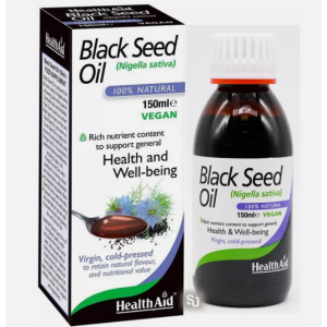 HealthAid BLACK SEED OIL 100% Natural (Vegan) 150ml HealthAid BLACK SEED OIL 100% Natural (Vegan) 150ml
