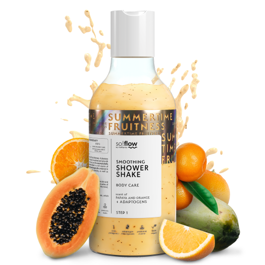 Soflow Smoothing shake shower gel scent of papaya and orange, 400ml