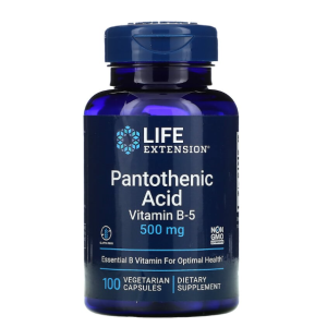 Life Extension Pantothenic Acid Vitamin B5 500mg, 100caps Life Extension Pantothenic Acid Vitamin B5 500mg, 100caps