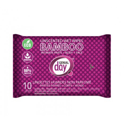 Gentle Day Bamboo Wipes, 10pc