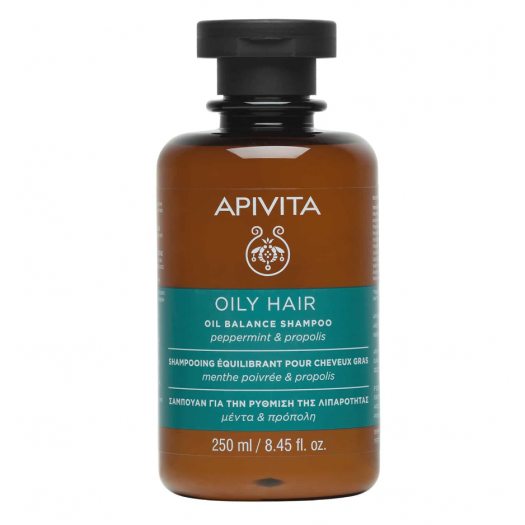 Apivita Shampoo for the Regulation of Oily Mint & Propolis 250ml