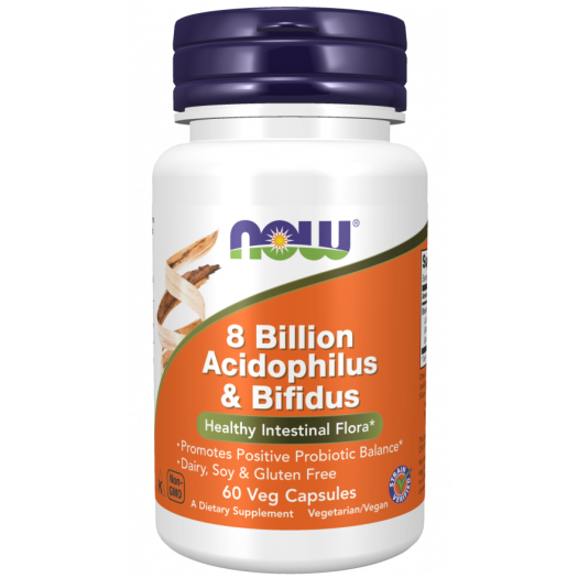 Now 8 Billion Acidophilus & Bifidus, 60 Veg Capsules