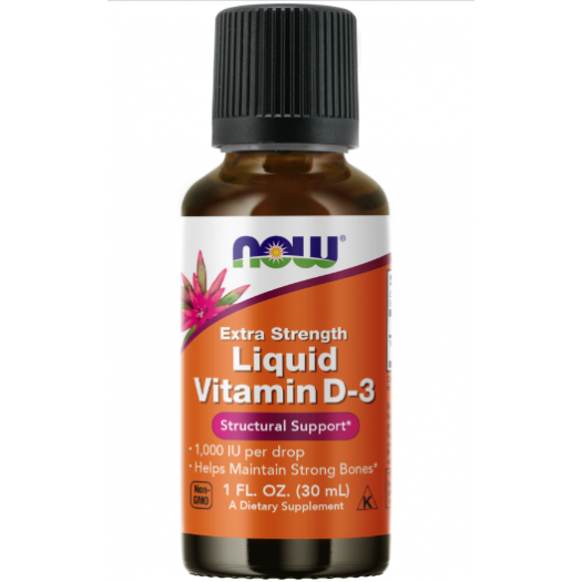  NOW Vitamin D-3 Liquid, Extra Strength 30ml