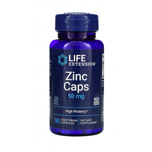 Life Extension, Zinc Caps, High Potency, 50 mg, 90 Vegetarian Capsules