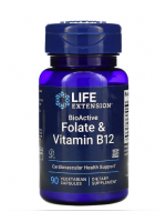 Life Extension, BioActive, Folate & Vitamin B12, 90 Vegetarian Capsules
