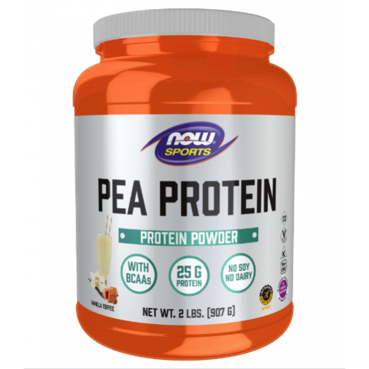 Now Sport Pea Protein Vanilla Toffee Powder 907g