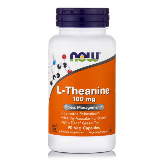 NOW L-Theanine - 100 mg - 90 Veg Caps