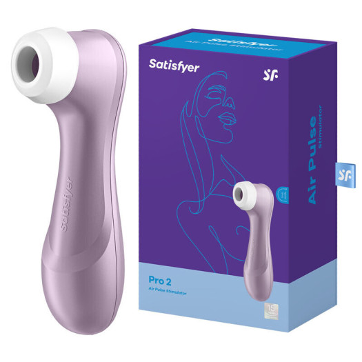 Satisfyer Pro2 Air Waves Clitoral Stimulator Suction Vibrator Toy, Purple
