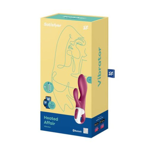 Satisfyer Heated Affair Warming Rabbit, Berry rood