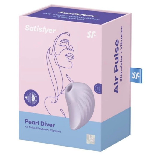 Satisfyer Pearl Diver Air Pulse Stimulator, Violet