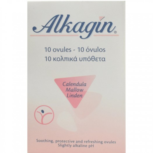 Alkagin Intimate Ovules, 10 Vaginal Suppositories