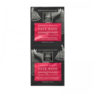 Apivita Express Beauty Face Mask pomegranate, 2x8ml Apivita Express Beauty Face Mask pomegranate, 2x8ml
