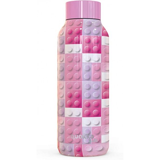 Quokka Kids Bottle Pink Bricks, 630ml