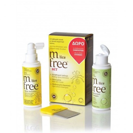 Benefit M Free Lice Set Spray Solution 100ml + Shampoo 100ml + Comb