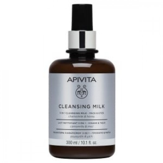 Apivita 3 in 1 Cleansing Milk 300ml – Face & Eyes