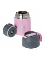 Ecolife Baby Food Container, Stainless Steel Warmer, Color Pink, 450ml.