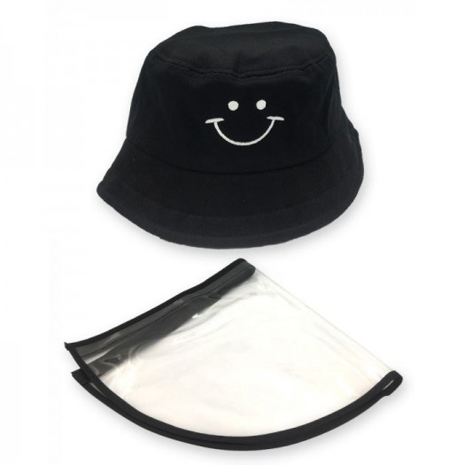Kids/Youth Hat with Face Shield Smile Black