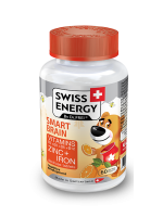 Swiss Energy Smart Brain Vitamins B2 + B5 + B6 + B12, Zinc + Iron, 60 Tablets