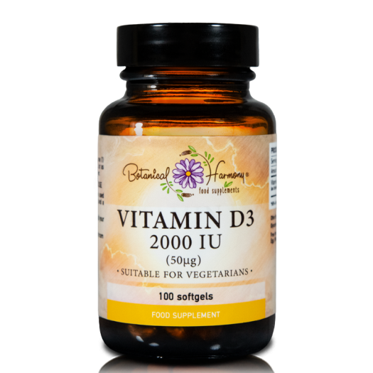 Botanical Harmony Vitamin D3 2000IU, 100 Softgels