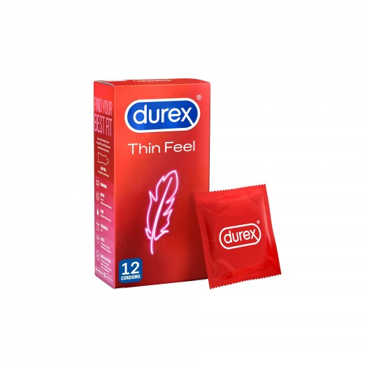 Durex Thin Feel for Greater Sensitivity, 12 Condoms