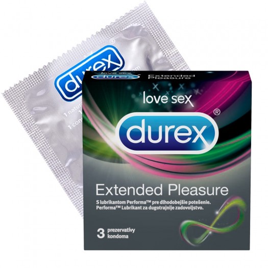 DUREX EXTENDED PLEASURE, 3 CONDOMS