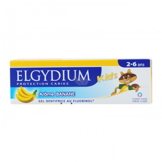 Elgydium Kids Banana Toothpaste 500ppm Fluoride Ion for Children with Banana Flavor, 50ml