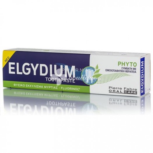Elgydium Phyto Toothpaste Daily Toothpaste Against Plaque With Natural Myrtia Extract, Compatible with Homeopathy, 75ml