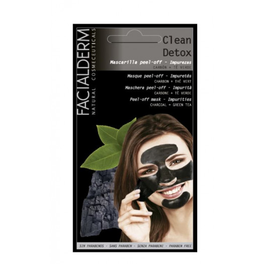 Facialderm Black Peel Off Mask - Charcoal - Detox, 18ml