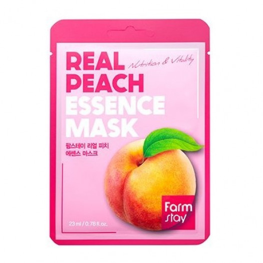 Farm Stay Real Peach Essence Face Mask, 1pcs
