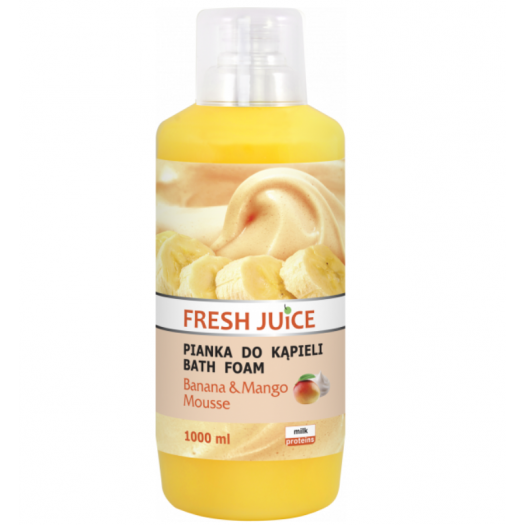 Fresh Juice Bath Foam Banana and Mango Mousse,1000ml