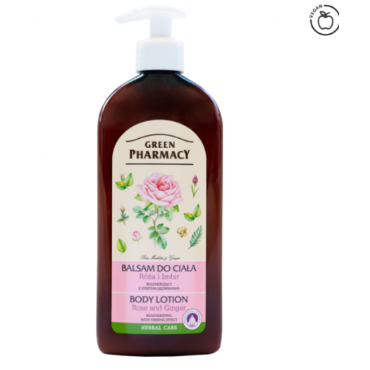 Green Pharmacy Body Lotion Rose And Ginger regenerating with firming effect, 500ml