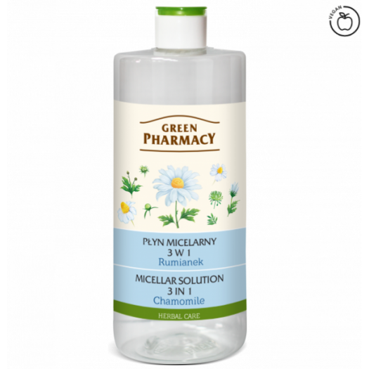 Green Pharmacy Micellar Solution 3 In 1 Chamomile, 500ml 