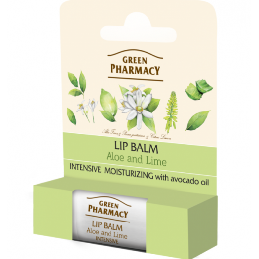 Green Pharmacy Lip Balm Aloe And Lime, 3.6g