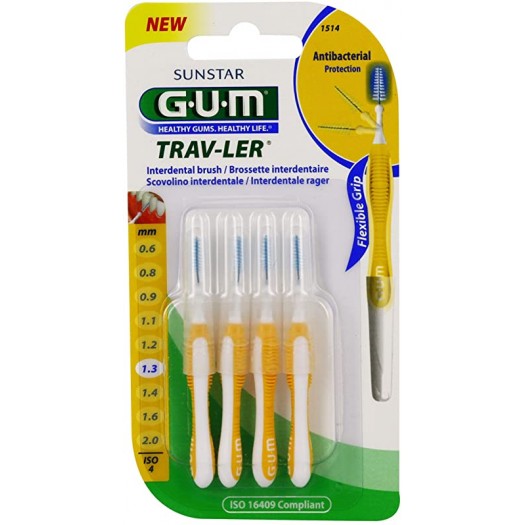 Gum 1514 Trav-lev yellow, 4pcs