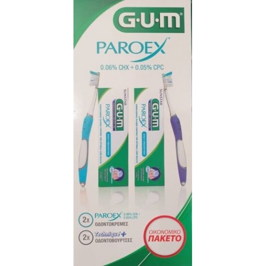 Gum Set 2x Paroex 0.06% and 2x Toothbrush Technique