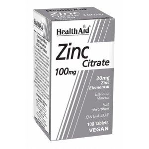 Health Aid Zinc Citrate 100mg, 100's Tablets Health Aid Zinc Citrate 100mg, 100's Tablets