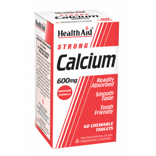 Health Aid Calcium 600mg, 60 Chewable