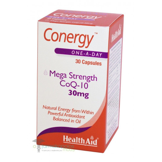 Health Aid Conergy Co Q10 30mg, 30 capsules