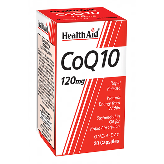 Health Aid CoQ10 120mg (Coenzyme Q10), 30 Capsules