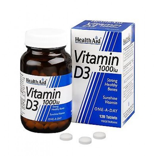 Health Aid Vitamin D3 1000iu, 120 Tablets