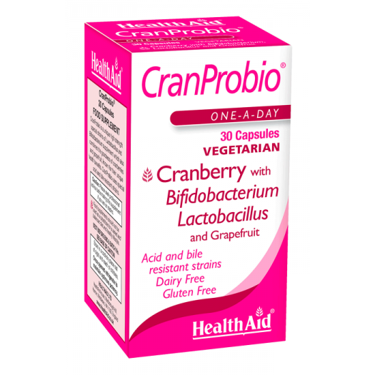 Health Aid Cranprobio® (Cranberry Probiotic 5 Billion), 30 capsules