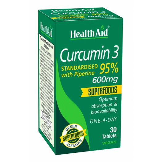 Health Aid Curcumin 3 600mg 30's Tablets