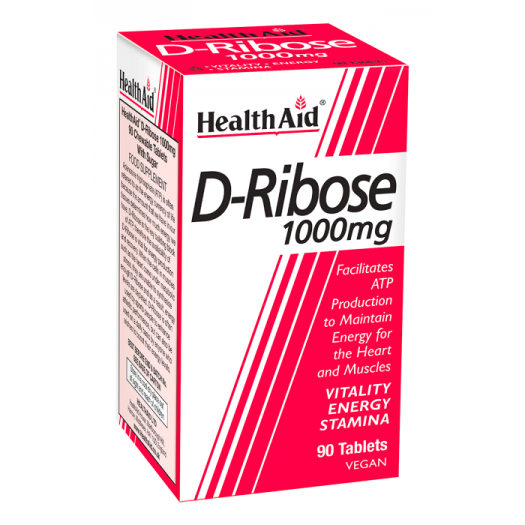 Health Aid D-Ribose 1000mg, 90 Tablets