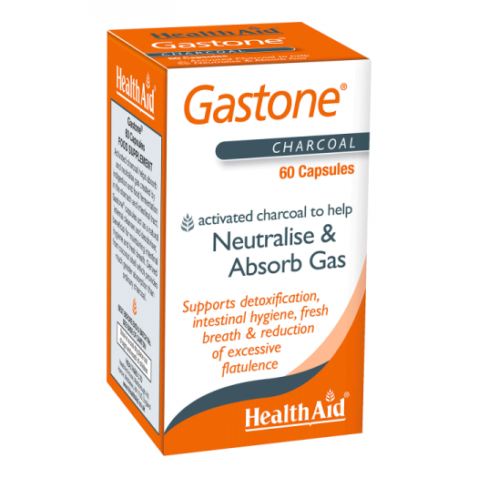 Health Aid Gastone (Activated Charcoal), 60's Capsules