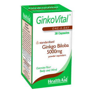 Health Aid Ginko Vital® Gingko Biloba 5000mg, 30 capsules Health Aid Ginko Vital® Gingko Biloba 5000mg, 30 capsules