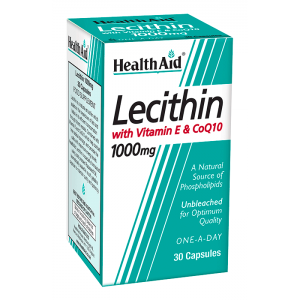 Health Aid Lecithin 1000mg + Natural Vitamin E + CoQ10, 30 capsules Health Aid Lecithin 1000mg + Natural Vitamin E + CoQ10, 30 capsules