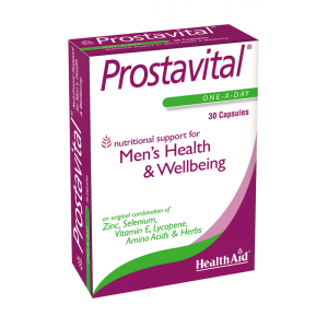 Health Aid Prostavital Capsules (Zinc, Selenium, Vit E, Lycopene, Vit C, Vit B6,++), 30 capsules Health Aid Prostavital Capsules (Zinc, Selenium, Vit E, Lycopene, Vit C, Vit B6,++), 30 capsules