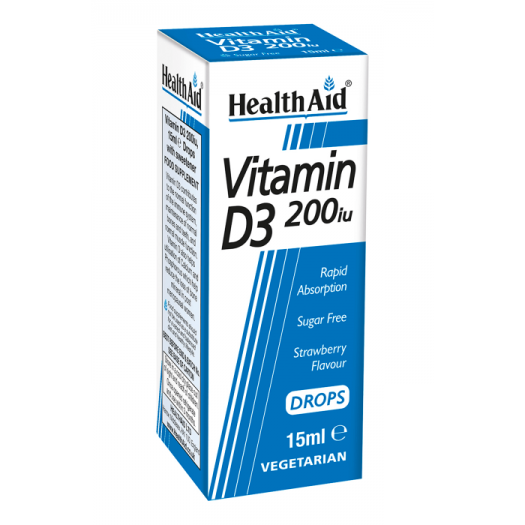 Health Aid Vitamin D3 200iu 15ml Drops