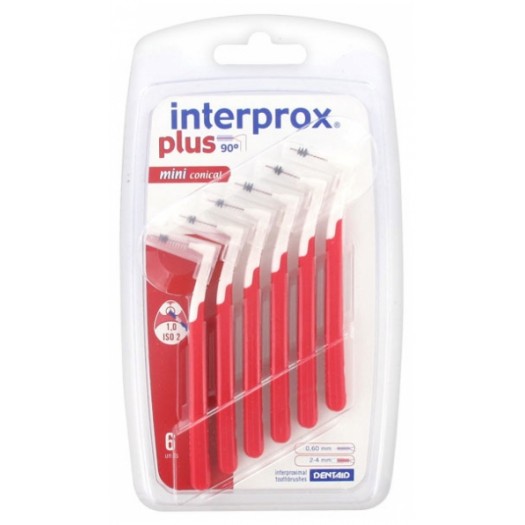 Interprox Plus, mini conical Red 1.0, 6pcs