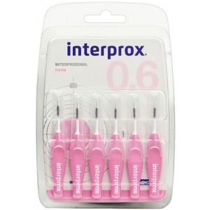 Interprox Interproximal Nano-pink 0.6, 6 BRUSHES Interprox Interproximal Nano-pink 0.6, 6 BRUSHES
